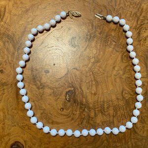 Napier White Beaded Necklace